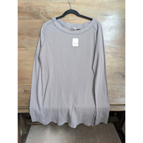 We The Free Oversized Sweater Womens Size XL Gray Knit Long Sleeve Pullover - Picture 1 of 3